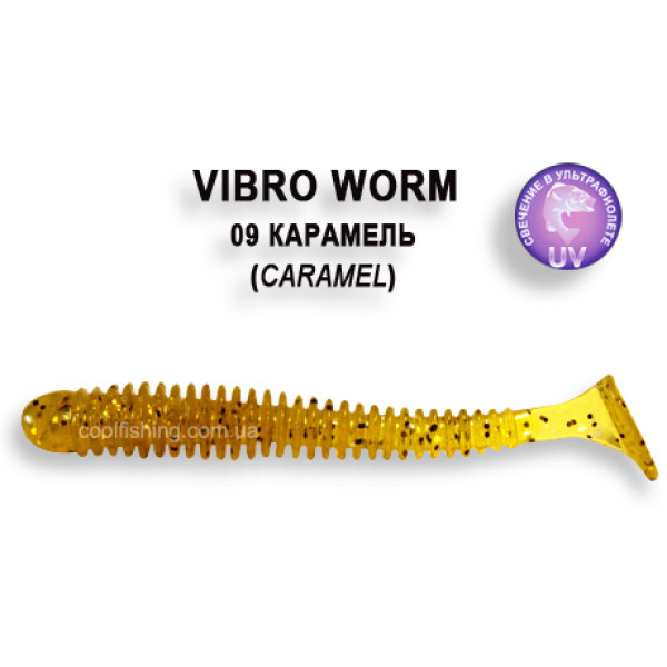 Съедобный силикон Crazy Fish Vibro Worm 5см #9-4 креветка