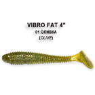 Съедобный силикон Crazy Fish Vibro Fat 10см #1-6 кальмар