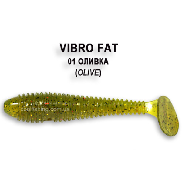 Съедобный силикон Crazy Fish Vibro Fat 7,1см #1-6 кальмар