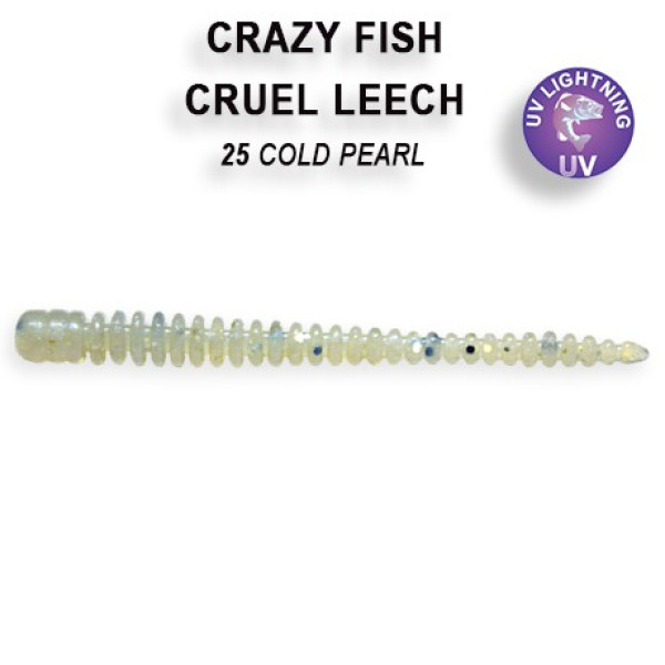 Съедобный силикон Crazy Fish Cruel Leech 5,5см #25-6 кальмар