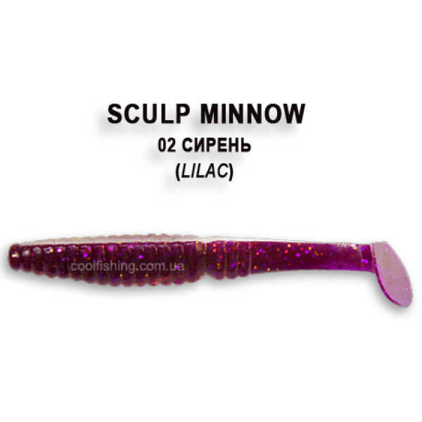 Съедобный силикон Crazy Fish Scalp Minnow 8см #2-3 ж.рыба
