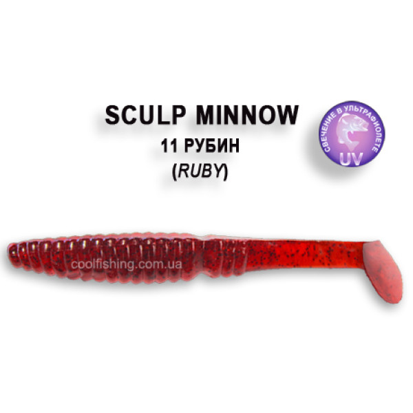 Съедобный силикон Crazy Fish Scalp Minnow 8см #11-3 ж.рыба